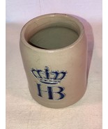 German HB Hofbrauhaus Beer Mug .25L Salt Glaze Gray &amp; Blue - $22.07 CAD