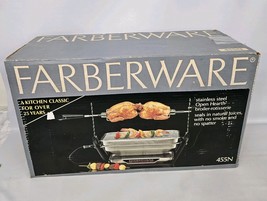 New Open Box Vintage Farberware OPEN HEARTH Indoor BBQ ROTISSERIE Grill ... - $183.10