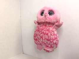 Ty Beanie Boos Med Owl Pinky 9 in Tall Plush Stuffed Animal Toy Glitter ... - £7.64 GBP