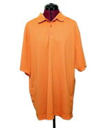 Nike Golf Fit Dry Polo Shirt Orange Men Side Split Size XL - £20.19 GBP