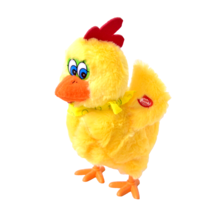 Plush Chicken Laying Eggs Toy Electric Stuffed Animal Crazy Chick Doll w/2 Eggs - £10.17 GBP