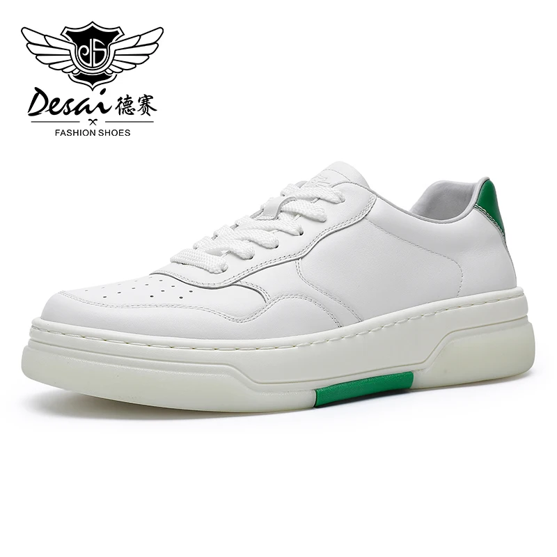 Full Grain Leather Men Shoes Soft Bottom Casual Sneaker For Men Business... - $142.24
