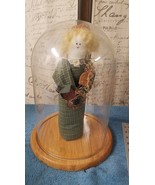 Folk Art Americana Cloth Rag Doll Birdhouse Primitive Look With Display ... - £9.93 GBP