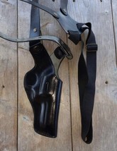 Fits S&amp;W Mod. 686 Magnum 357 6 Shot Revolver 2.5”BBL Leather Shoulder Holster RH - £59.95 GBP