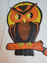 4 H.E. Luhrs Die Cut Cardboard Embossed Halloween Decorations VINTAGE image 2