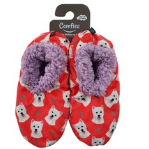 Westie Dog Slippers Comfies Unisex Super Soft Lined Animal Print Booties... - $18.80