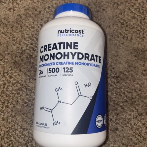 Nutricost Creatine Monohydrate 3g, 500 Capsules (750mg Per Capsule) 9/26 - $32.00