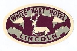 White Hart Hotel Luggage Label Lincoln England - $10.89