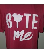 BITE ME Mickey Mouse Ice Cream Bar Shirt Tee Large Rose Pink Tickled Tea... - £15.49 GBP