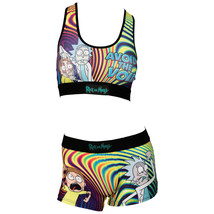 Rick And Morty Avoid The Void Sports Bra and Boy Short Panty Set Multi-C... - £25.00 GBP