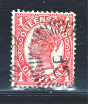 QUEENSLAND  1895-96  Fine  Used  Stamp 1 p. #2 - $1.00