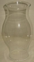 Vintage 8 3/8&quot; Clear Glass Hurricane Chimney Shade Oil Finger Lantern La... - $18.81