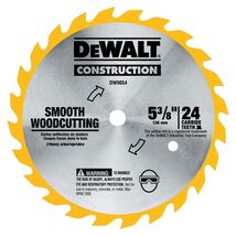 DeWalt 5-3/8 in. D X 10 mm Tungsten Carbide Circular Saw Blade 24 teeth - $19.95
