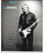 The Eagles Joe Walsh Fender Stratocaster guitar 2012 b/w pin-up interview - £3.17 GBP