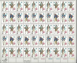 Military Uniforms Sheet of Fifty 10 Cent Postage Stamps Scott 1565-68 - £10.18 GBP