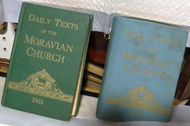 Vintage Daily Texts of the Moravian Church 1961 and 1962 - £23.55 GBP