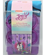 JOJO Siwa Shower Curtain with 12 Hooks Set by nickelodian ~ 72&quot; x 72&quot;  U... - $257.84 MXN