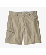 Patagonia Mens S Shorts Sandy Cay 9&quot; Flex 30 Waist Fish Logo Nylon Khaki... - $23.75