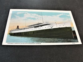 Steamer Juniata in Duluth Superior Harbor, Minnesota- Washington 1928 Postcard. - £12.09 GBP