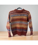 VTG Runox Unisex S/M SIZE 42 Scandinavian 100% Wool Fair Isle Chunky Swe... - $83.34 CAD