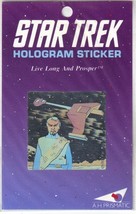 Classic Star Trek Klingon and Ship Hologram Sticker 1991 A H Prismatic S... - $5.94