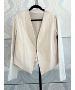 BRUNELLO CUCINELLI Beige Leather Hook Front Blazer/Jacket Sz 10 $4735 NWT - $1,682.01