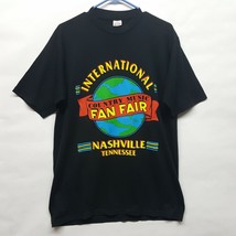 Vtg Nashville Country Music Fan Fair T Shirt Size XL Belton USA Made Black - £29.55 GBP