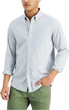 Michael Kors Cotton Slim Fit Stretch Striped Long Sleeve Shirt Lagon Mul... - £34.77 GBP