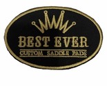 Black Gold Best Ever Saddle Pads Rodeo Embroidered Self Stick On Sponsor... - $13.20