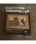 VINTAGE DIMENSIONS NEEDLEPOINT KIT Perfect Friends 2253 WOOL YARN 1984 U... - £18.36 GBP