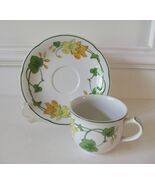 Villeroy &amp; Boch Geranium 1 Cup &amp; Saucer Set Campagna Shape 1748 Germany EUC - $11.77