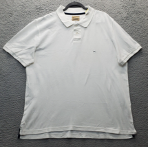 Roebuck &amp; Co. Polo Shirt Mens 2XL White Golf Performance Collared Slit Popover - £15.68 GBP