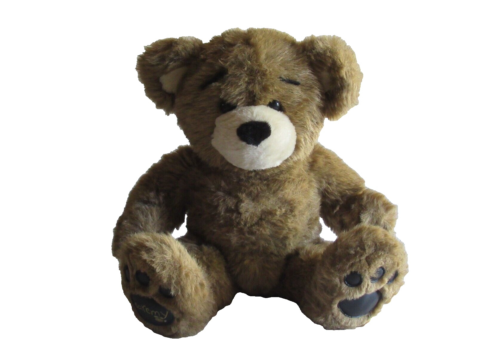 Vintage 1997 Build A Bear Bearemy Plush Faux Leather Paws Brown Stuffed Animal - $12.00