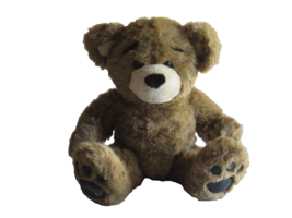 Vintage 1997 Build A Bear Bearemy Plush Faux Leather Paws Brown Stuffed Animal - £9.11 GBP