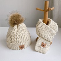 Autumn and winter children&#39;s hat, scarf, two-piece set, winter warm fleece, boy  - £61.31 GBP