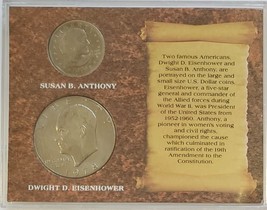 Dwight D. Eisenhower 1978/Susan B Anthony 1979 - 2  US Dollar Coin Set - £10.35 GBP