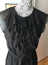 Emma &amp; Michelle, black dress with ruffles, size 8 - $25.00