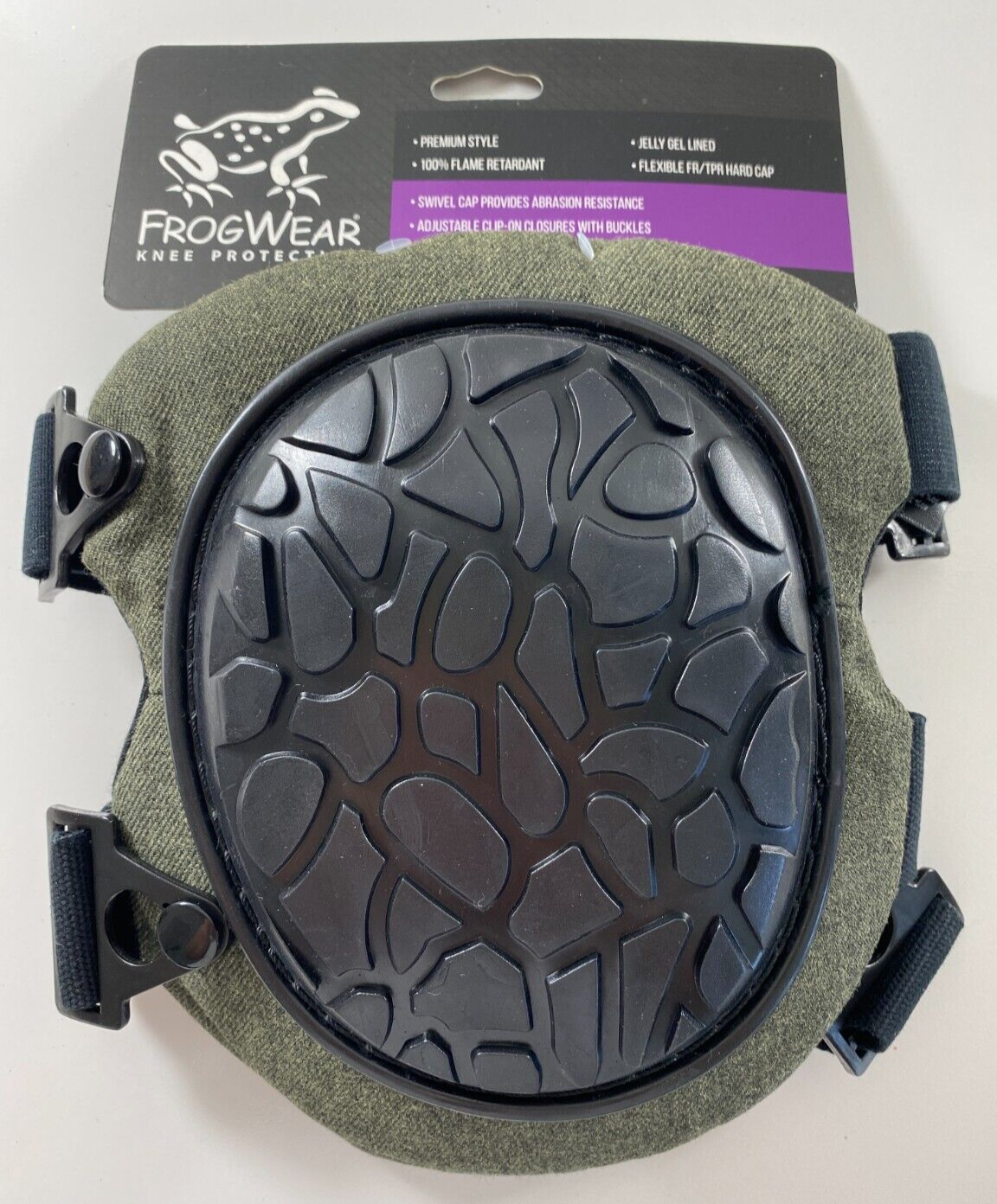 Primary image for Global Glove Frog Wear Knee Pad Buckle Strap Gel Padding Flex Hard Cap Free Ship