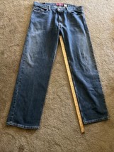Vintage Levi&#39;s 529 Uomo Misura 40x33 Vita Bassa Dritto Denim Slavato Jeans USA - £54.90 GBP