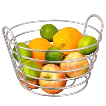 Home Basics Simplicity Collection Beautiful Rust Resistant Steel Fruit Basket, V - £30.83 GBP