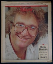 RANDY NEWMAN SHOW NEWSPAPER SUPPLEMENT VINTAGE 1989 - £19.57 GBP