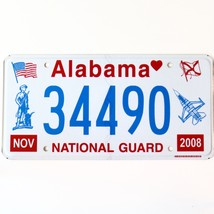 2008 United States Alabama National Guard Passenger License Plate 34490 - $225.96 MXN