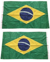 AES 3x5 Ft Embroidered Nylon Brazil Brazilian Country 210D Flag Double Sided Cli - £19.67 GBP