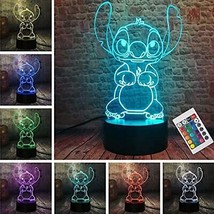 LOUHH Stitch Night Light Stitch Gifts - 3D LED Stitch Toys Intelligent Remote... - £31.72 GBP