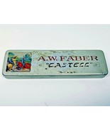 Vintage A.W. Faber CASTELL Collectible Tin Case with Used Vintage Pencils WORN - $9.95