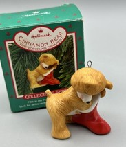 Ornament Hallmark Cinnamon Bear #5 Porcelain Christmas Stocking  QX4427 1987 - £5.31 GBP