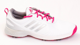 Adidas Response Bounce Pink &amp; White Lace Up Golf Shoes Women&#39;s 11 - $148.49