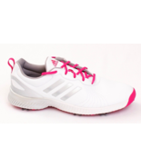 Adidas Response Bounce Pink &amp; White Lace Up Golf Shoes Women&#39;s 11 - £116.28 GBP