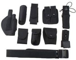 Military Tactical Duty Belt Bargain Crusader Adjustable 35&quot;-45&quot;. 9 Pouch... - $19.53