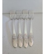 Set Lot of 4 VINTAGE Rogers Bros 1847 Flatware FIRST LOVE SALAD FORKS 6.75&quot; - $19.99
